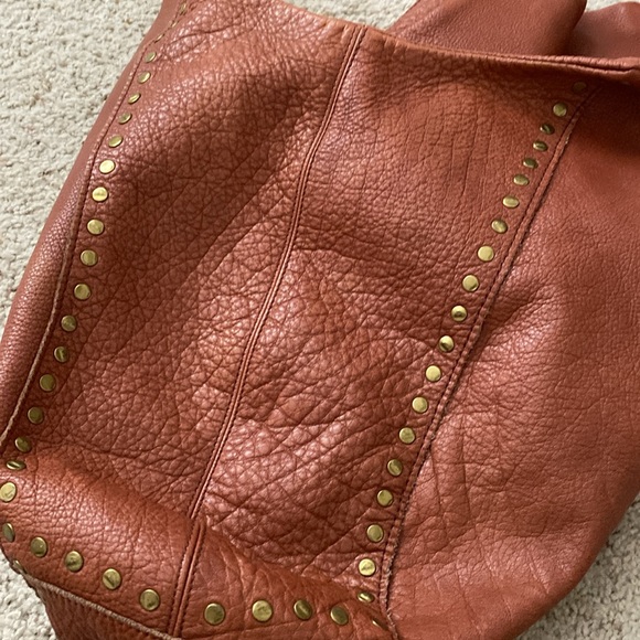 Linea pelle Collection Studded Leather Shoulder Bag. - Picture 5 of 13